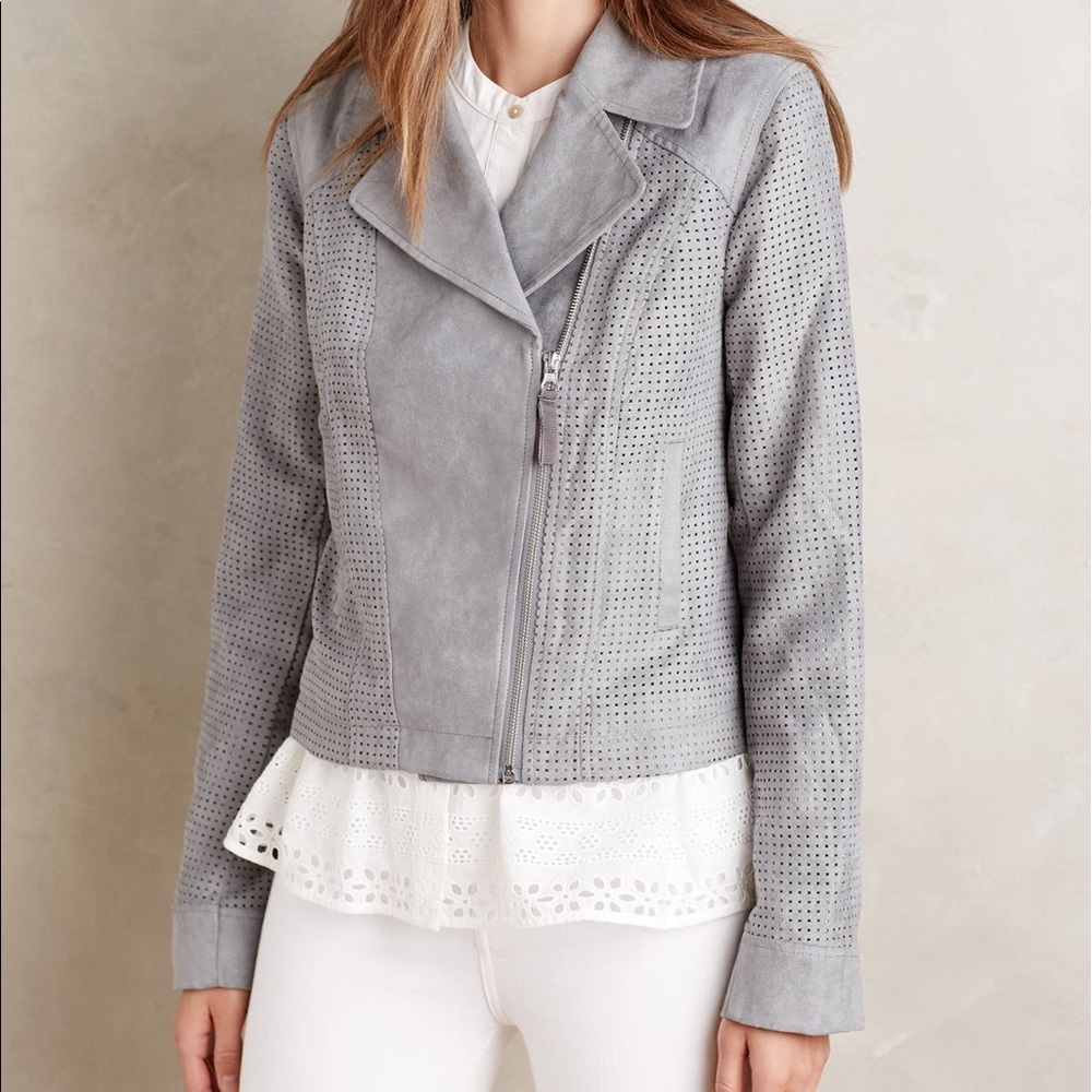 Vegan Suede Moto Motorcycle Jacket